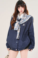 Plaid Baseball Jacket