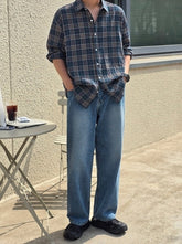Plaid Casual Loose Fit Long Sleeve Shirt