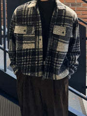 Chic Plaid Commuter Style Jacket