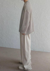 Plaid Knit Pullover Sweater