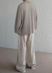 Plaid Knit Pullover Sweater