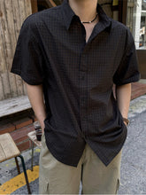 Plaid Short Sleeve Shirt Casual Loose Fit