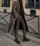 Plaid Coat Long Loose Overcoat
