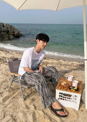 Pleated Wideleg Casual Pants Summer Breeze