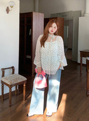 Plus Size Elegant Spring Long Sleeve Shirt