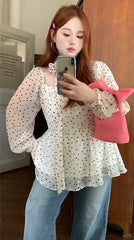 Plus Size Elegant Spring Long Sleeve Shirt