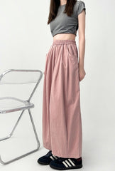 Plus Size High Waist Relaxed Fit Casual Trousers