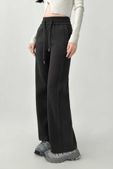 Plus Size Vintage Gray Athletic Slim Fit Sweatpants