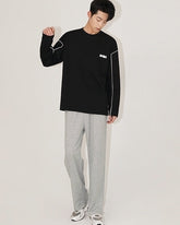 Premium Crewneck Loose Graphic Long Sleeve Tee