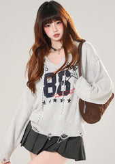 Preppy Polo Collar Sweater
