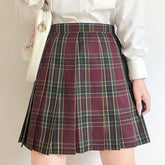 Red And Green Plaid School Skirt