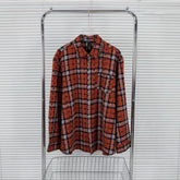 Red Plaid Cross Pattern Shirt