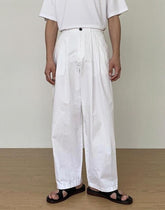 Relaxed Fit Casual Wide Leg Pants