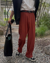 Relaxed Fit Classic Wideleg Trousers