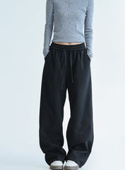 Relaxed Fit Wide Leg Casual Lounge Pants