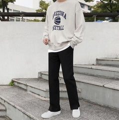Relaxed Fit Wide Leg Trousers