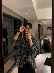 Relaxed Plaid Long Sleeve Casual Shirt