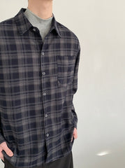 Relaxed Plaid Long Sleeve Commuter Shirt