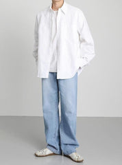 Relaxed Wash Denim Trousers