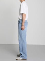 Relaxed Wash Denim Trousers