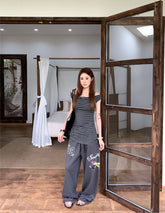 Relaxed Wide Leg Casual Pants