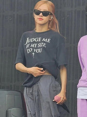 Black 'Judge Me By My Size' T-Shirt