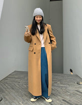 Brown Long Woolen Coat