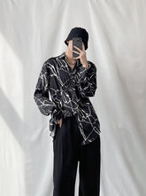 Black Loose Button-Down Shirt