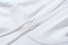 White 'Music Is My Life' Printed Hoodie