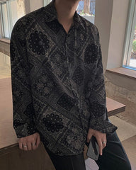 Black Long Sleeve Bandana Shirt