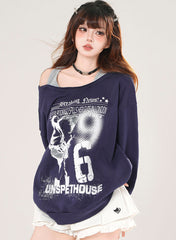 Seoul Style Halter Neck Sporty Sweatshirt