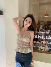 Beige Satin Top