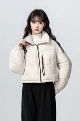 Short Collar Warm Puffer Jacket