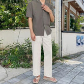 Short Sleeve Cuban Collar Shirt