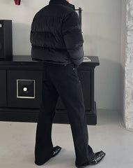 Short Stand Collar Padded Jacket