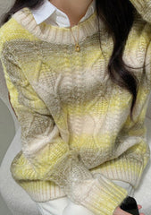 Yellow Gradient Mohair Sweater