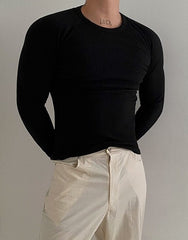 Simple Long Sleeve Crewneck Tee