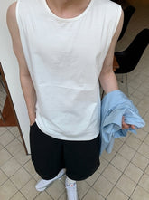 Sleeveless Relaxed Fit Casual Tank Top