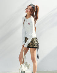 Slim Fit V Neck Long Sleeve Top