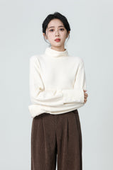Soft Fleece Turtleneck Long Sleeve Top