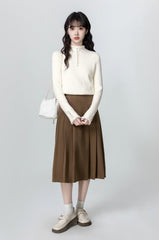 Soft Knit Fur-Lined Sweater