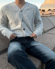 Cozy V Neck Knit Cardigan