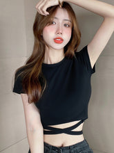 Black Tie-Waist T-Shirt