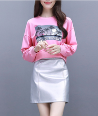 Pink Mind Detergent Cropped Sweatshirt