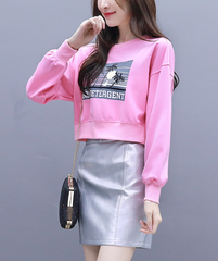 Pink Mind Detergent Cropped Sweatshirt
