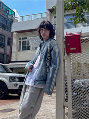 Stand Collar Denim Jacket