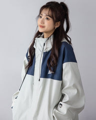 Striped Casual Loose Fit Jacket For Spring And Autumn