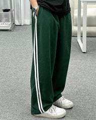 Striped Cotton Relaxed Fit Trousers