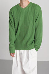 Striped Knit Pullover Sweater