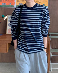 Striped Long Sleeve Casual Top